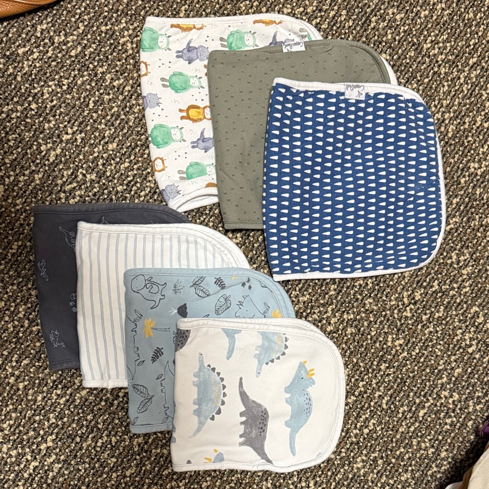 Baby Multi-Pattern Burp Cloths Set - Carters and Copper Pearl